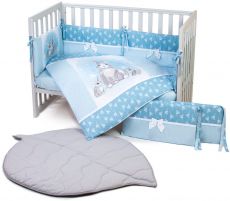 Дитячий постільний комплект Veres Summer Bunny blue 6 одиниць